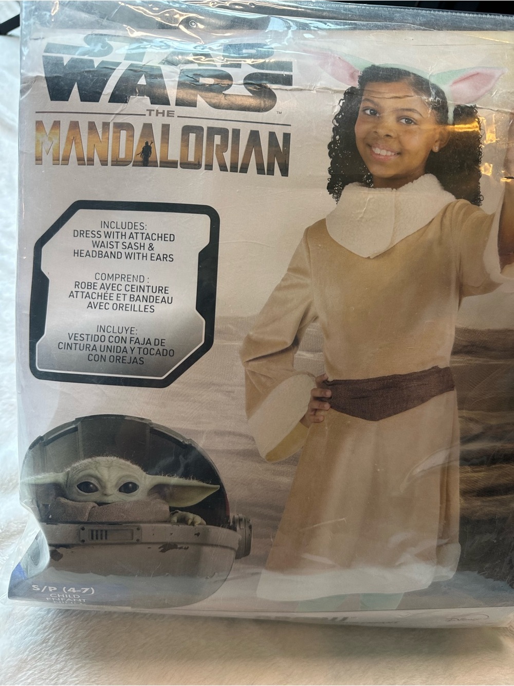Star Wars The Mandalorian Kids Grogu Halloween Costume with Ears size S